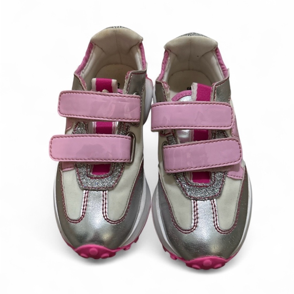 Steve Madden Pink and Silver Kids Sneakers